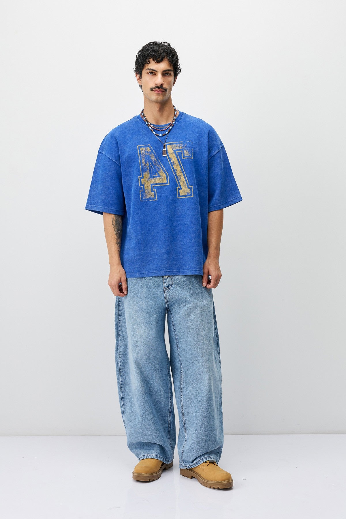 Oversized T-Shirt with Print (Requires Washing)