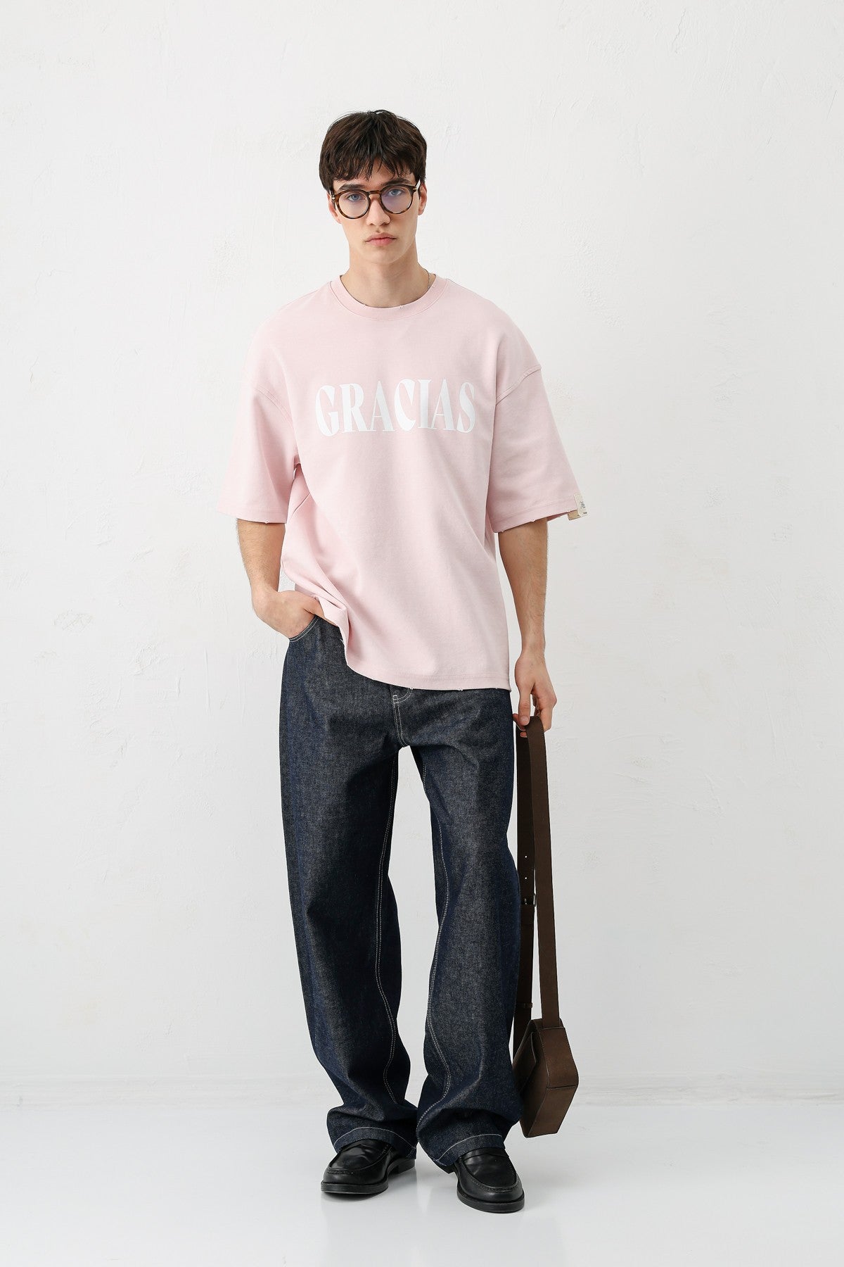 Oversized "Gracias" Printed T-Shirt