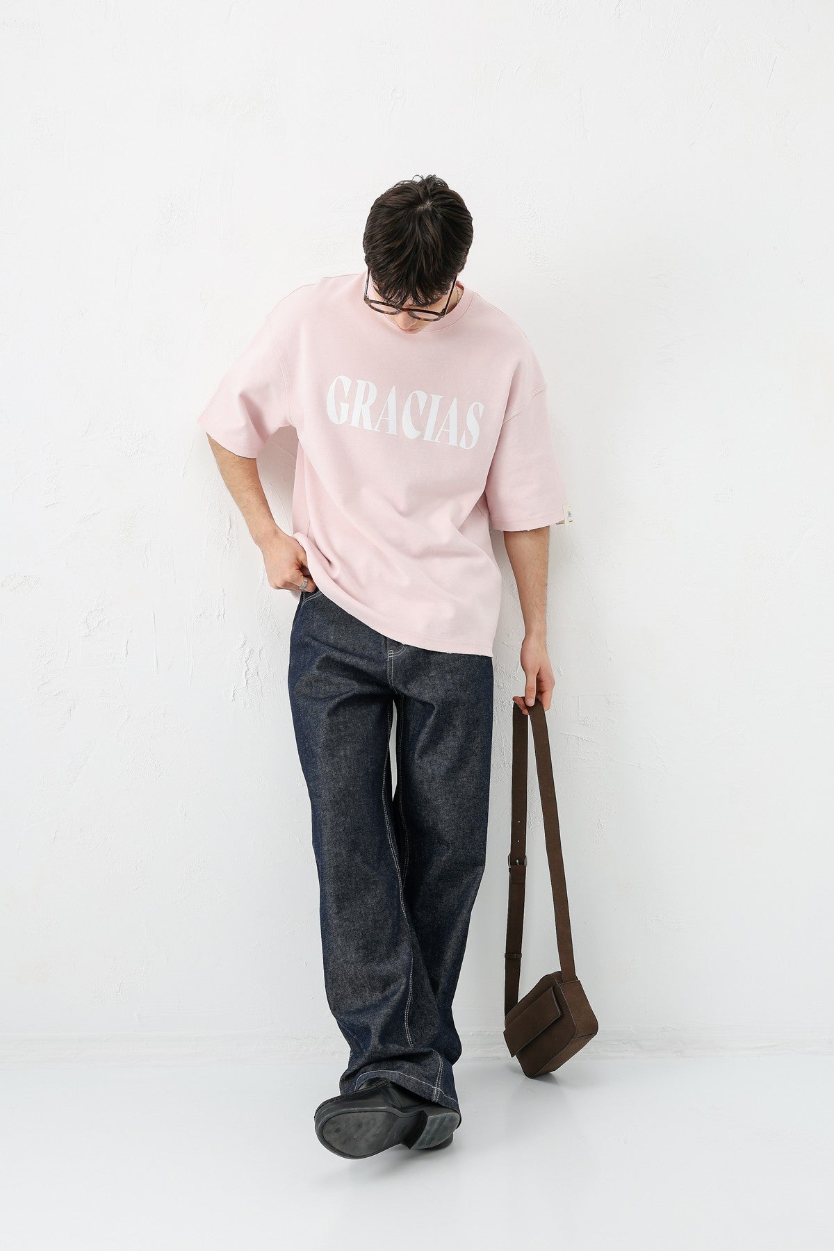 Oversized "Gracias" Printed T-Shirt