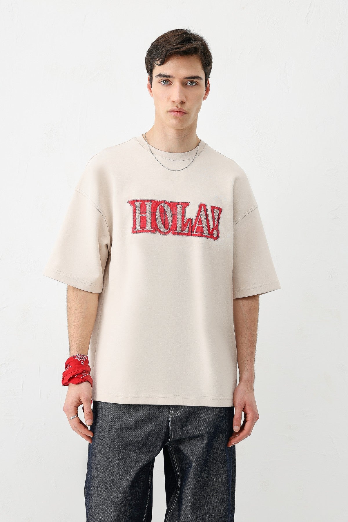 Oversized T-Shirt with Print (Requires Washing)