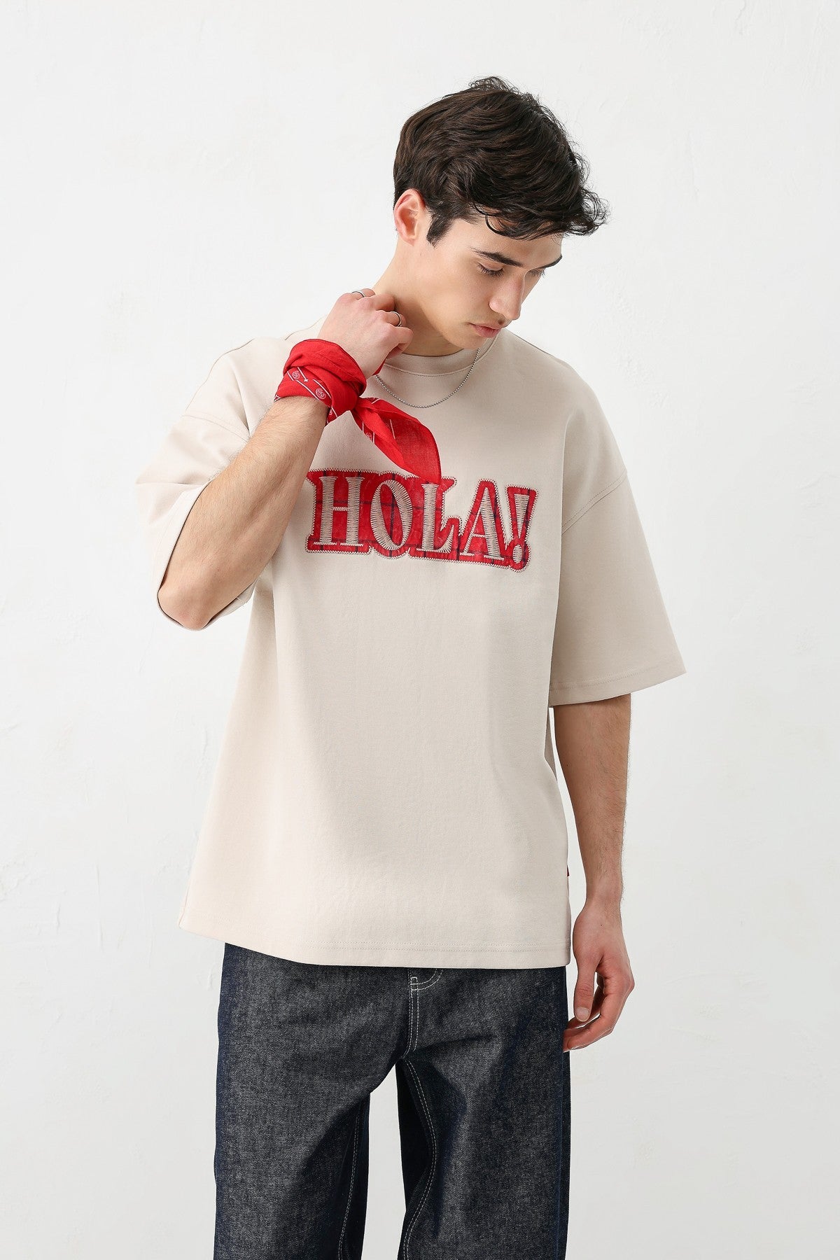 Oversized T-Shirt with Print (Requires Washing)