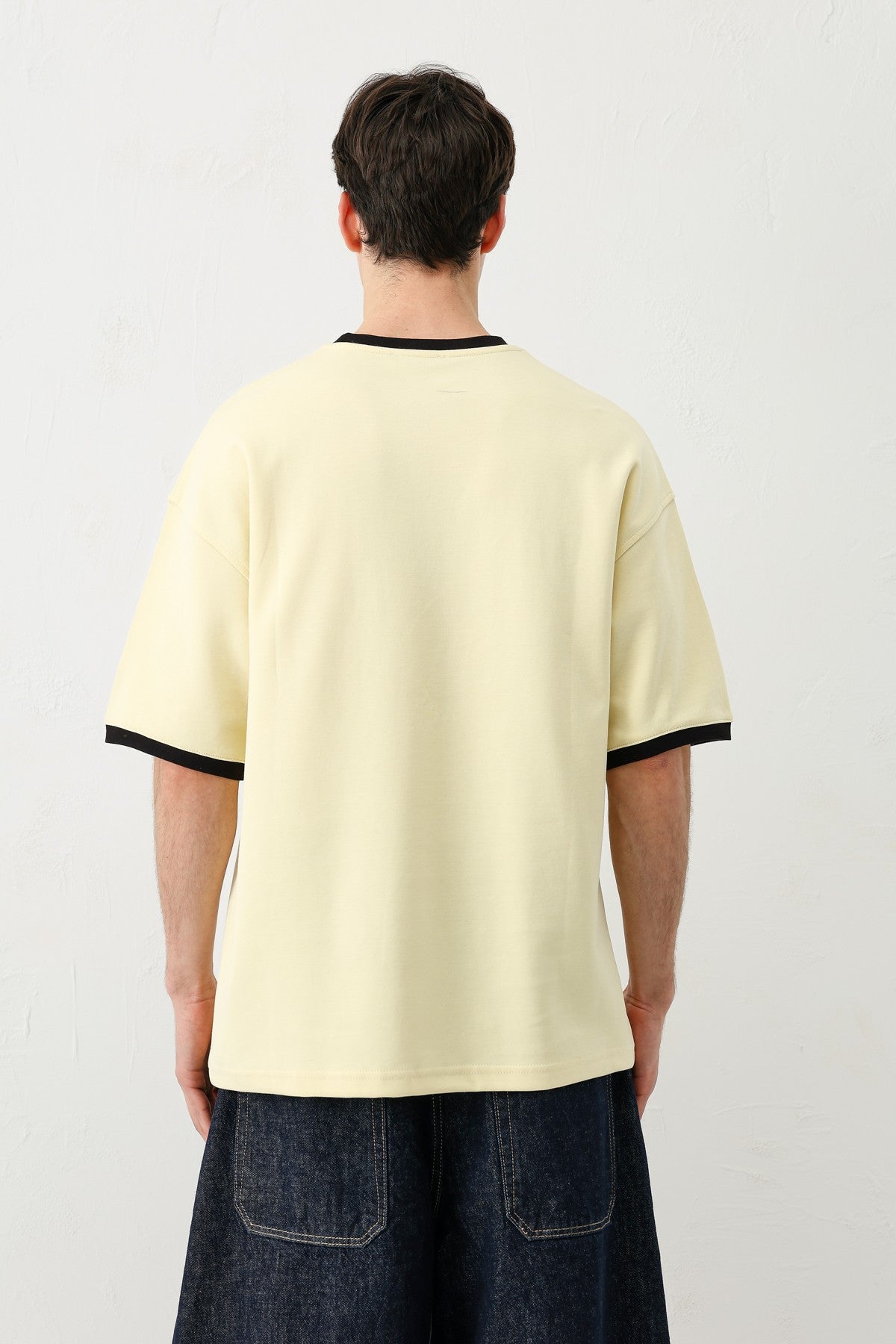 Oversized T-Shirt with a Bike Neckline and Print