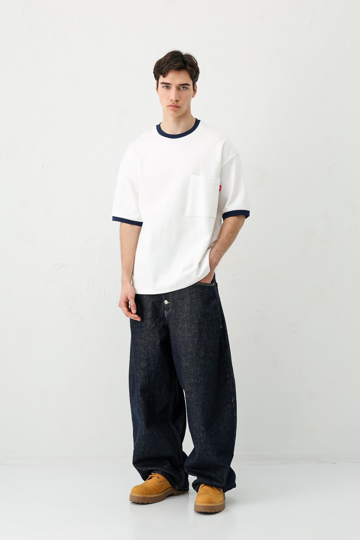 Short-Sleeved Oversized T-Shirt with Pockets