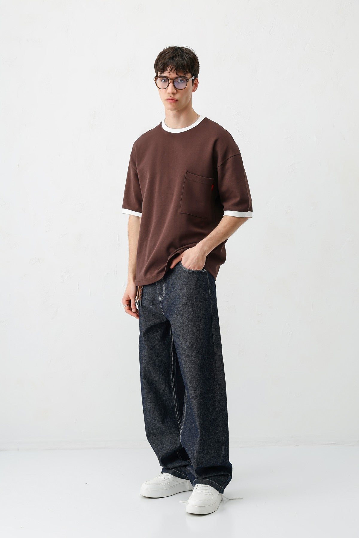 Short-Sleeved Oversized T-Shirt with Pockets