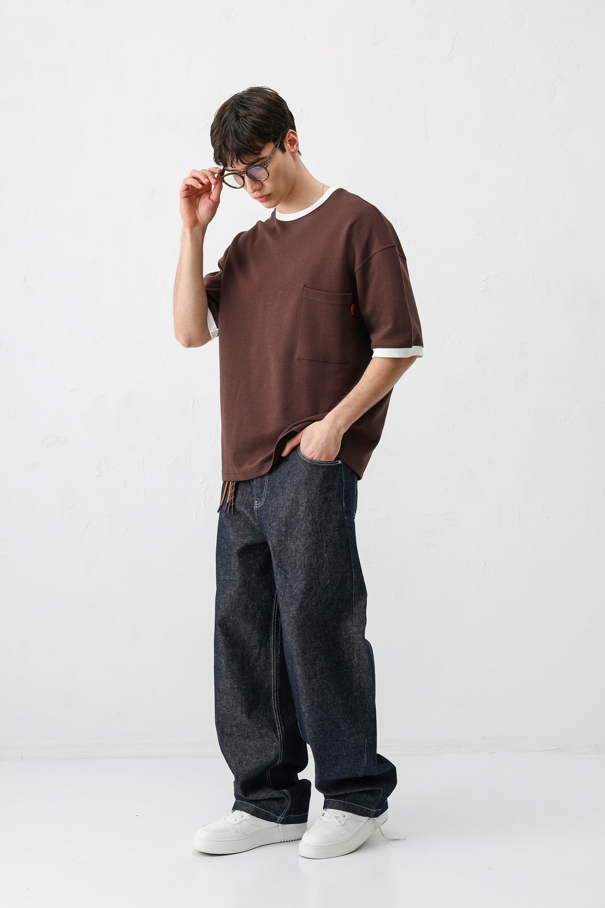 Short-Sleeved Oversized T-Shirt with Pockets
