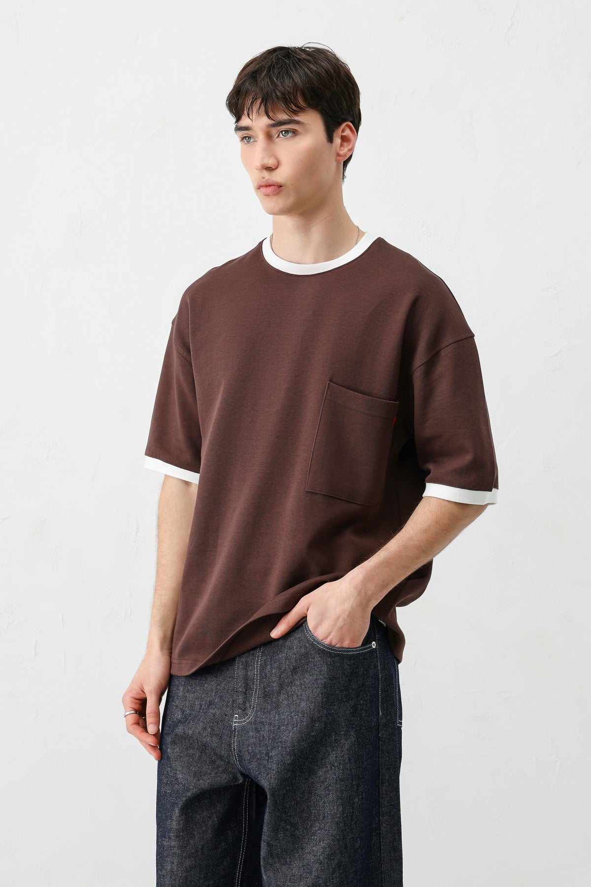 Short-Sleeved Oversized T-Shirt with Pockets