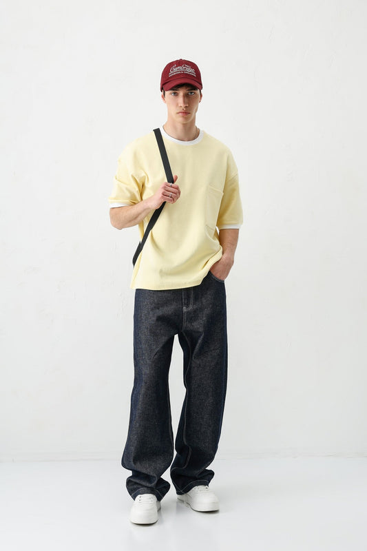 Short-Sleeved Oversized T-Shirt with Pockets
