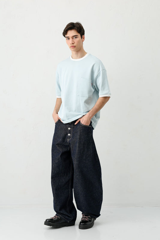 Short-Sleeved Oversized T-Shirt with Pockets