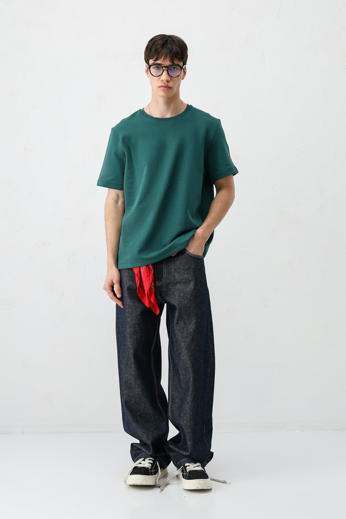 Short-Sleeved Boxy-Fit T-Shirt