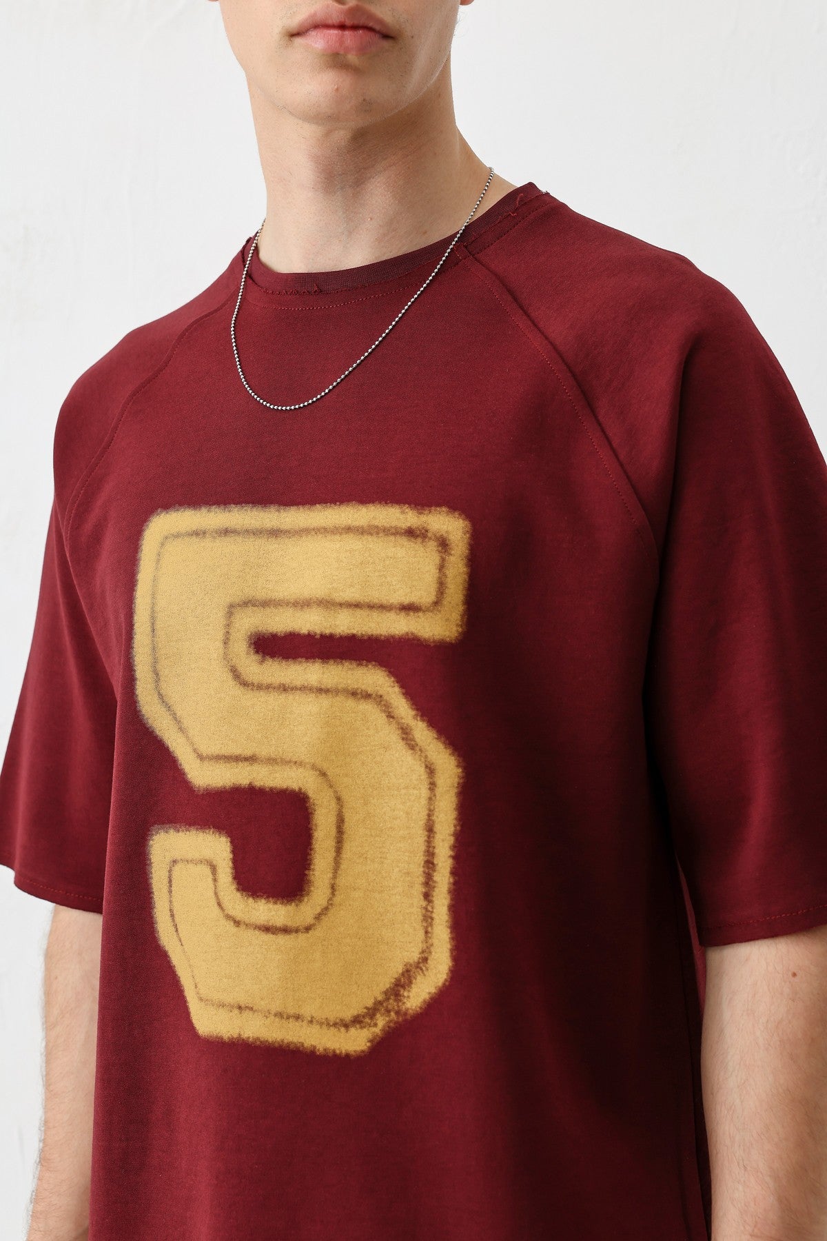 Oversized Crew Neck T-Shirt with 5 Prints