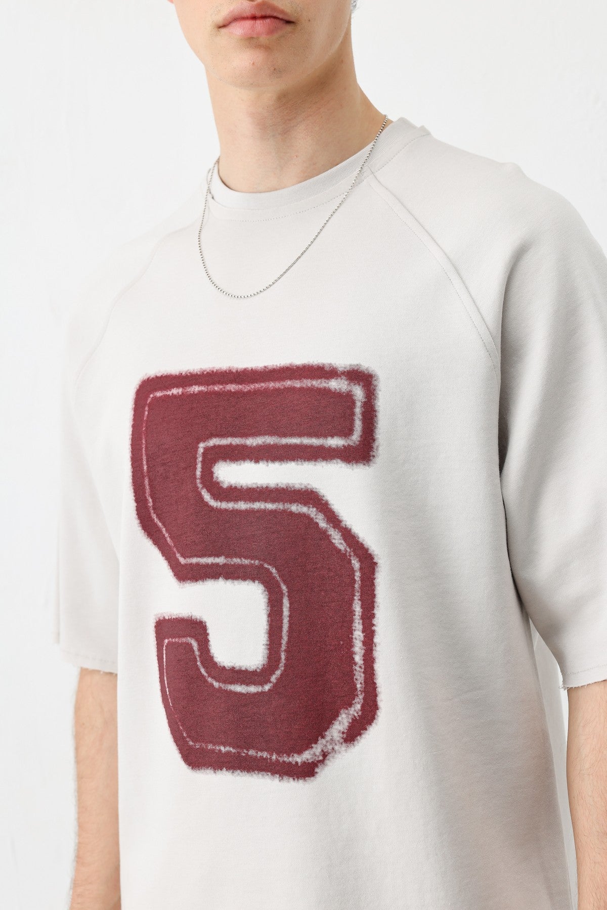 Oversized Crew Neck T-Shirt with 5 Prints