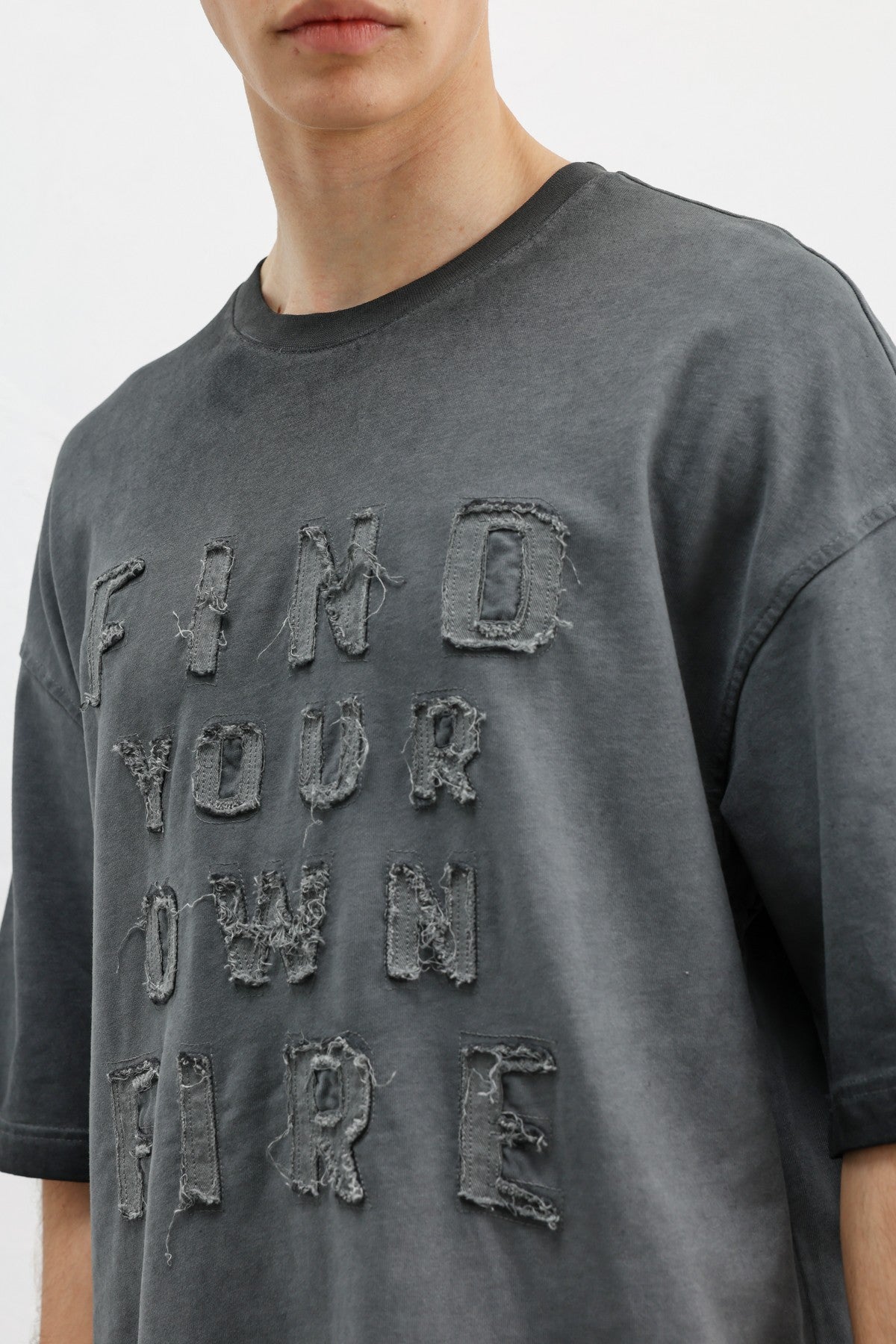 Oversized Printed T-Shirt, Black