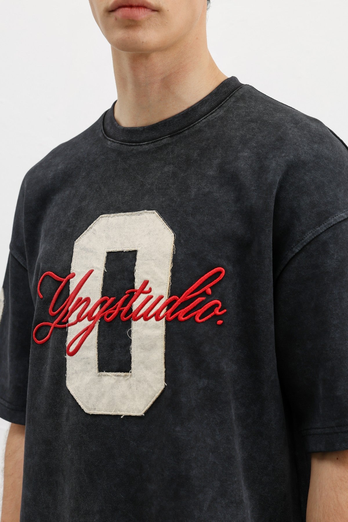 Oversized T-Shirt with Sleeve and Chest Prints