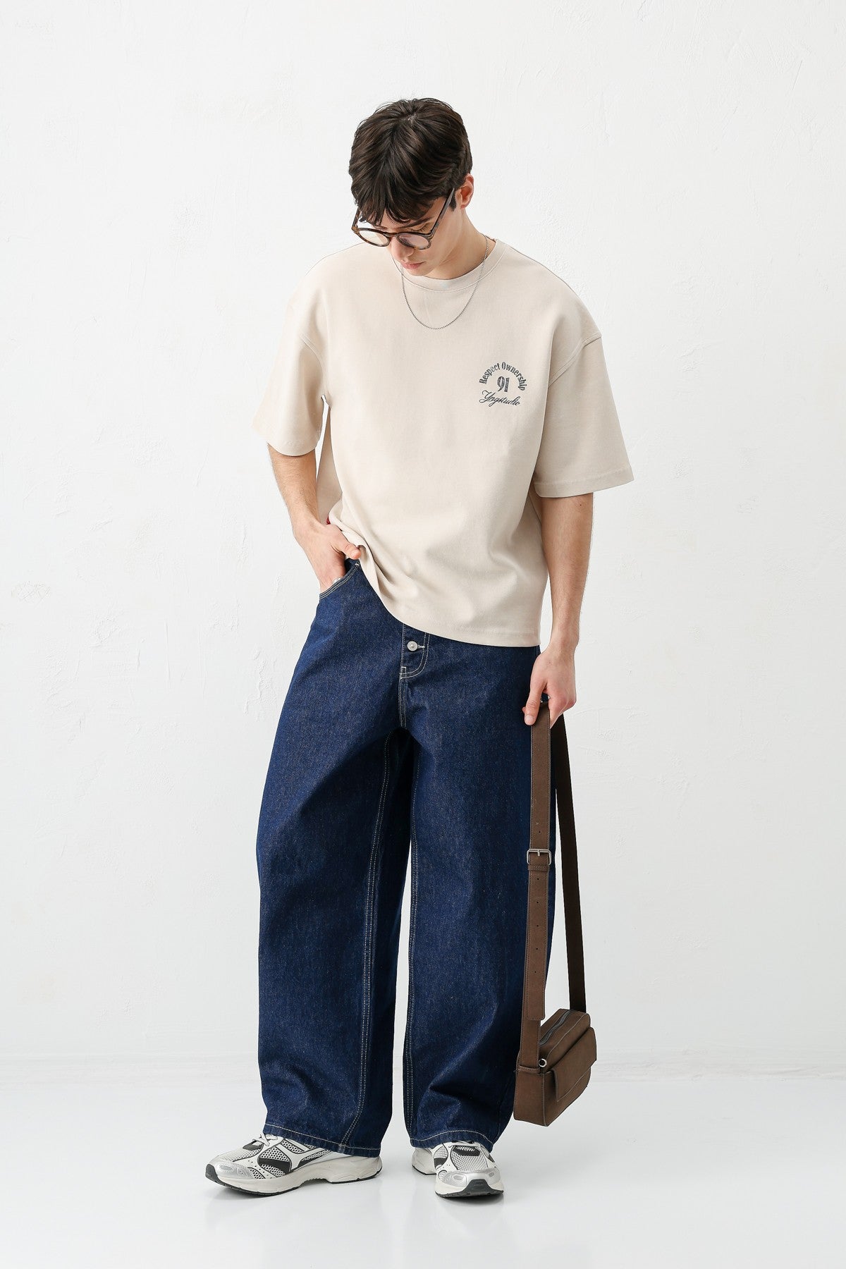 Short-Sleeved Boxy-Fit Printed T-Shirt