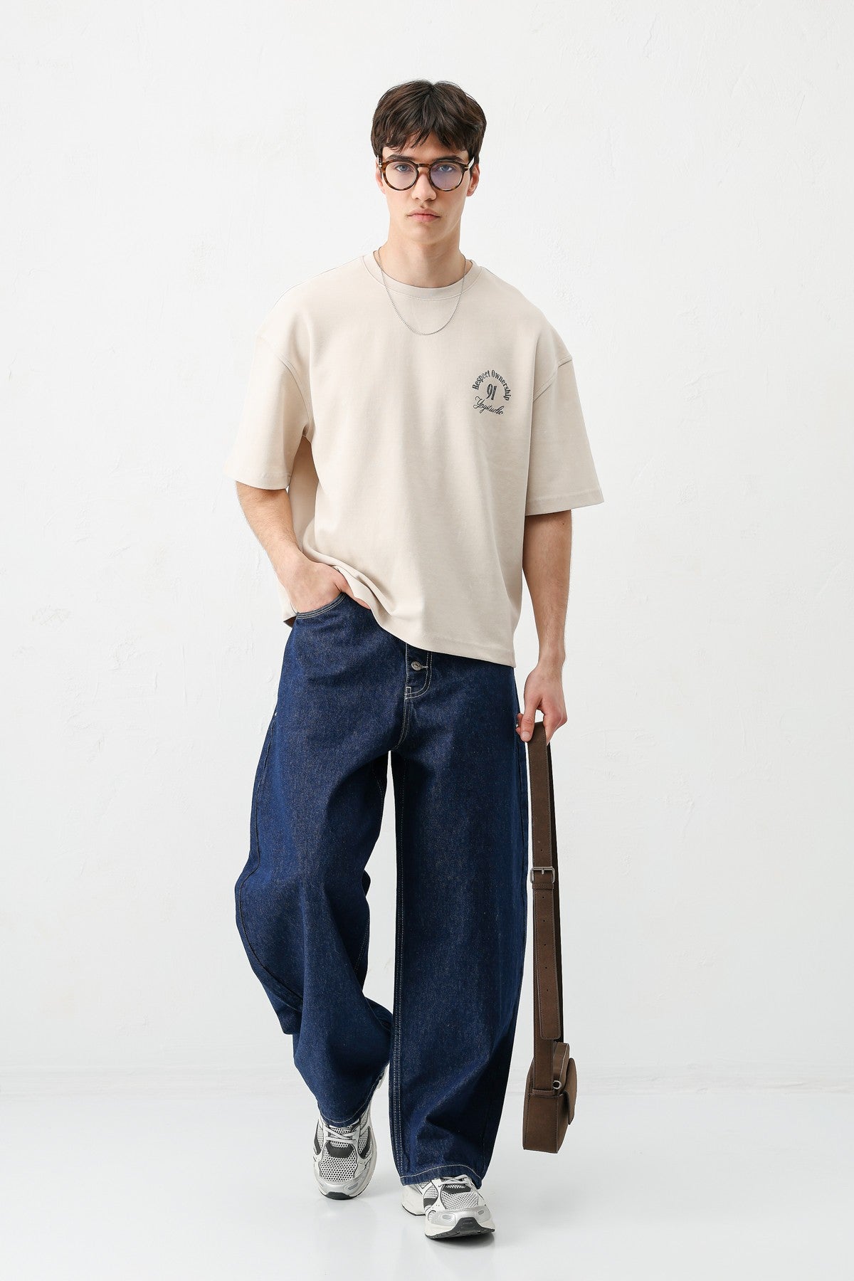 Short-Sleeved Boxy-Fit Printed T-Shirt