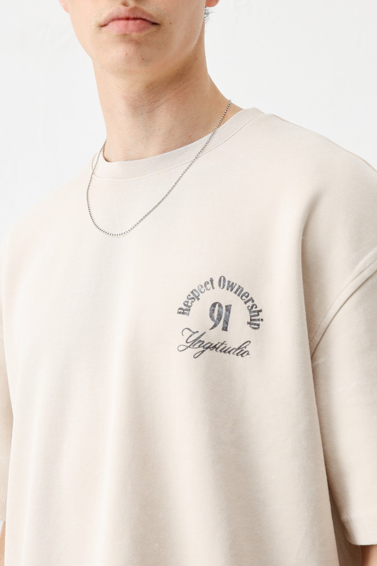 Short-Sleeved Boxy-Fit Printed T-Shirt