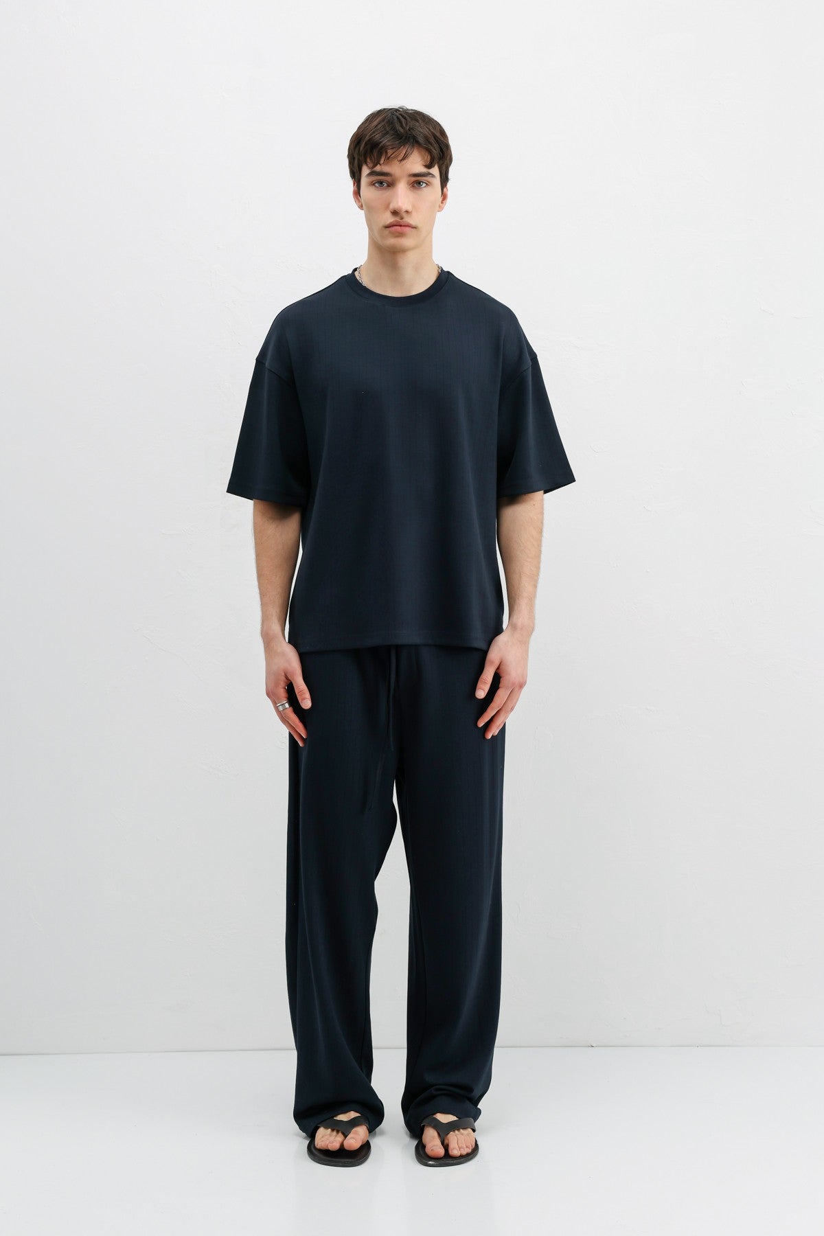 Oversized T-Shirt with Ribbed Texture