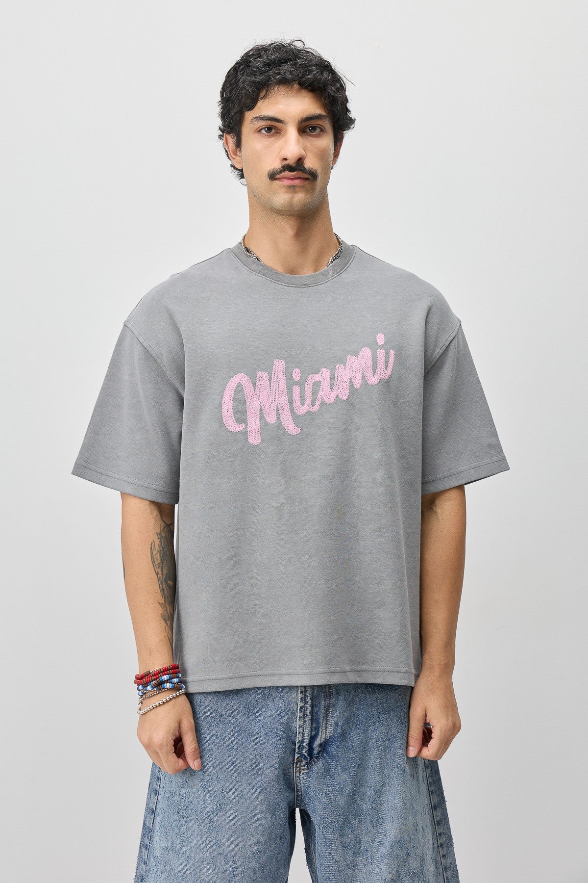 Oversized Miami-Printed T-Shirt