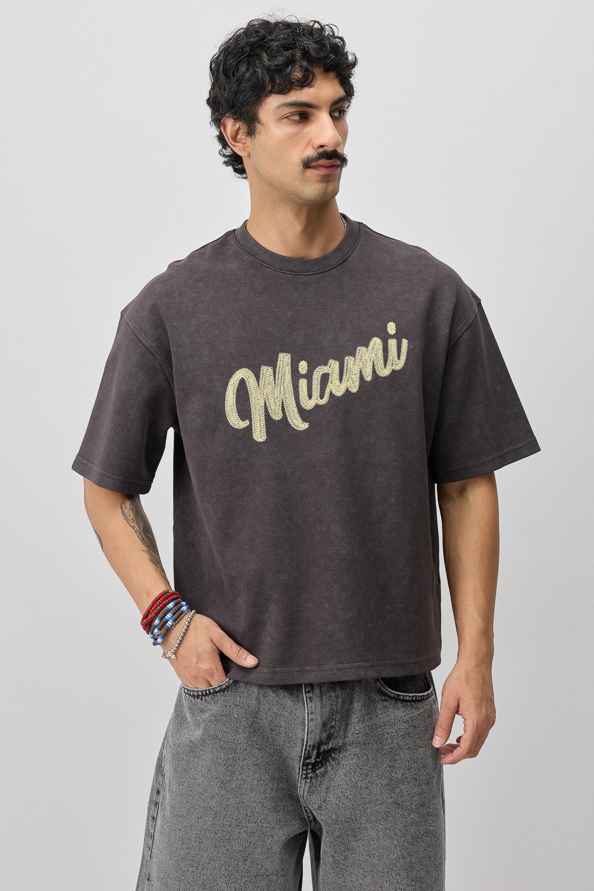 Oversized Miami-Printed T-Shirt