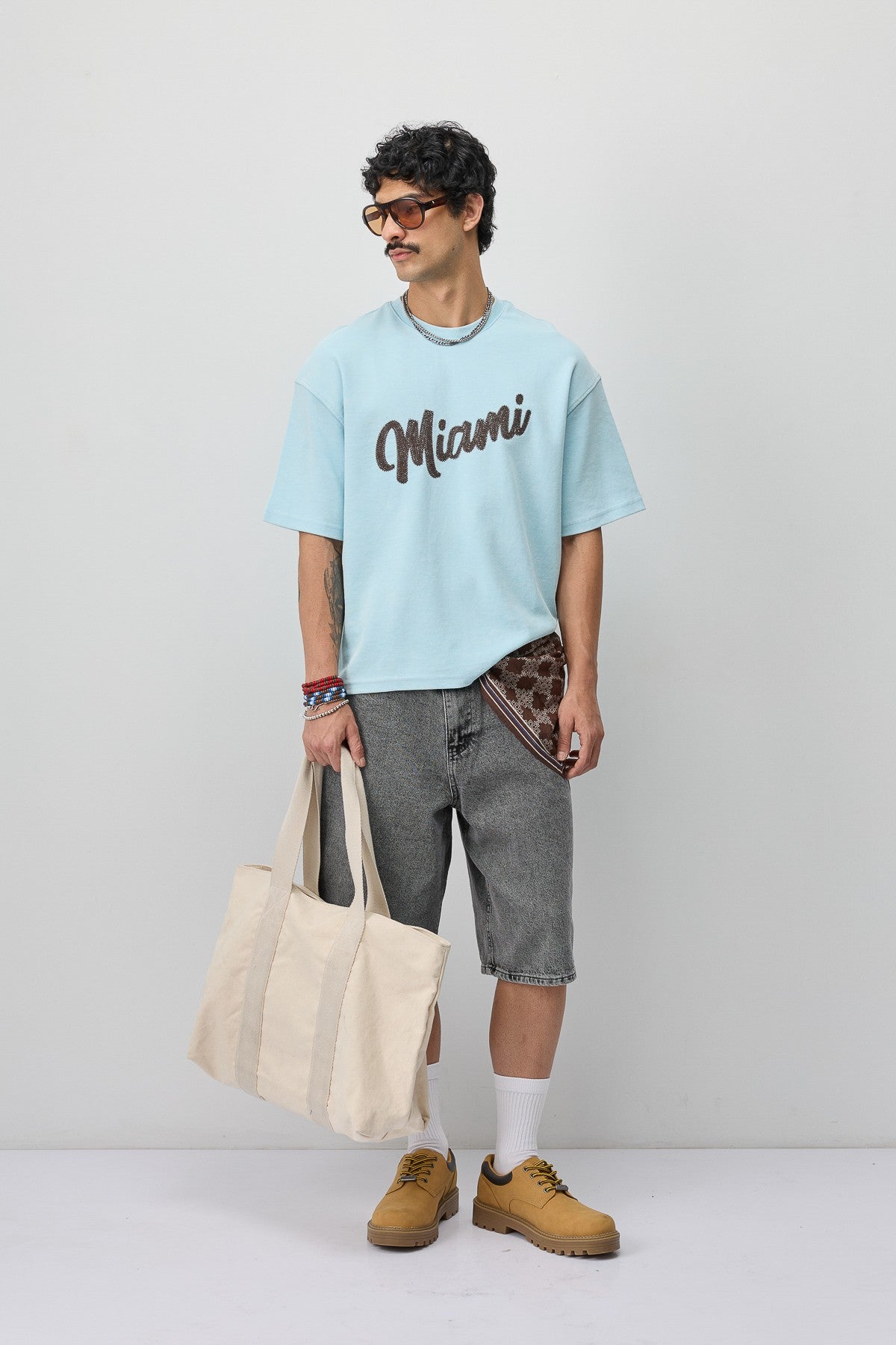 Oversized Miami-Printed T-Shirt