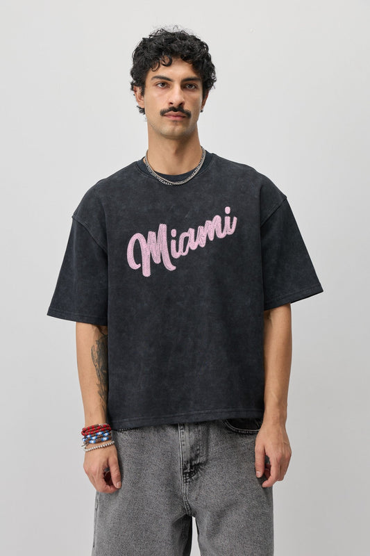 Oversized Miami-Printed T-Shirt