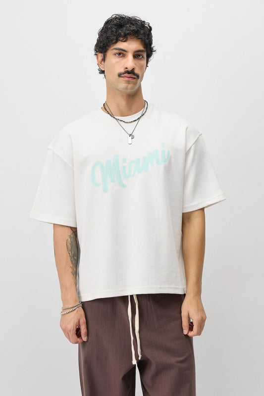 Oversized Miami-Printed T-Shirt