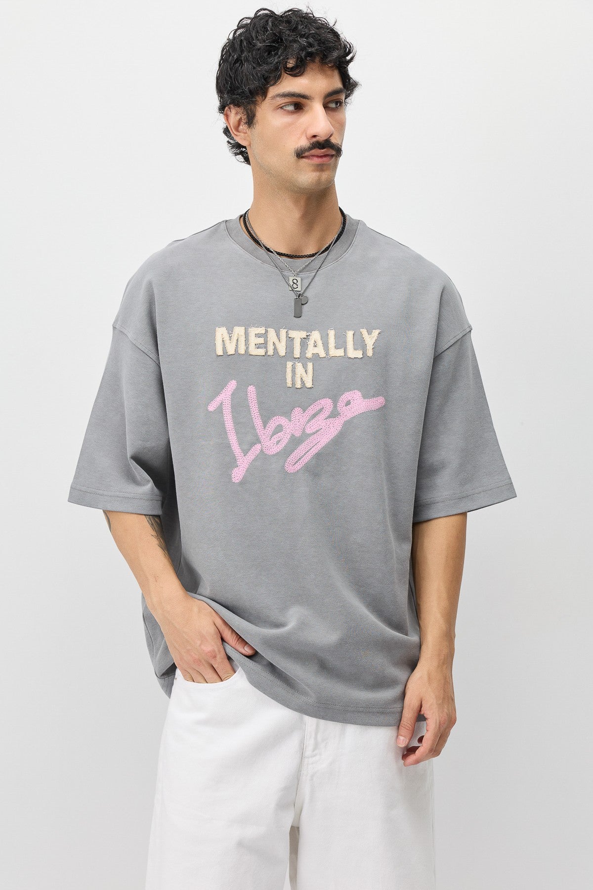 Oversized T-Shirt with Ibiza Print