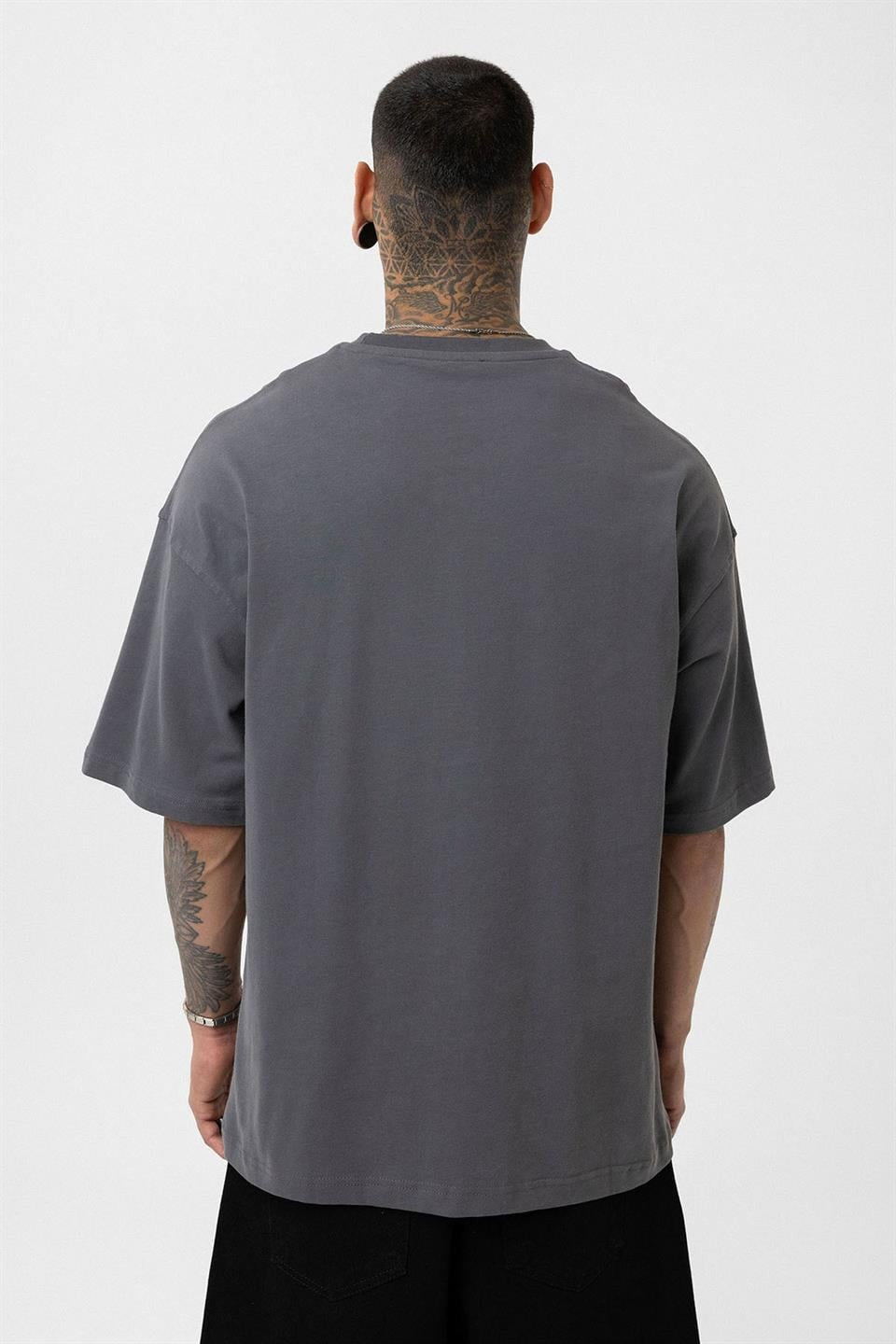 Oversized T-Shirt with Metal Ring Detail
