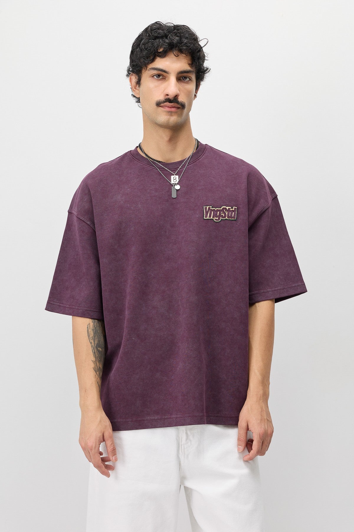 Oversized T-Shirt with Printed Label