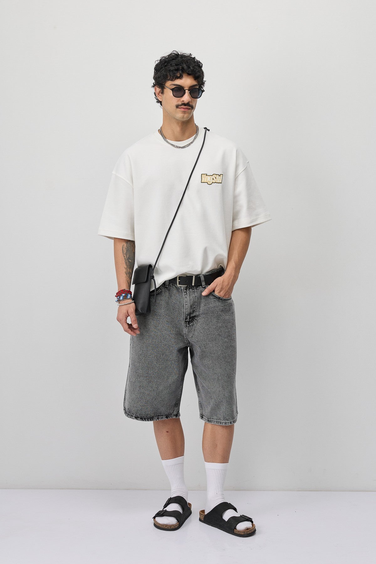 Oversized T-Shirt with Printed Label