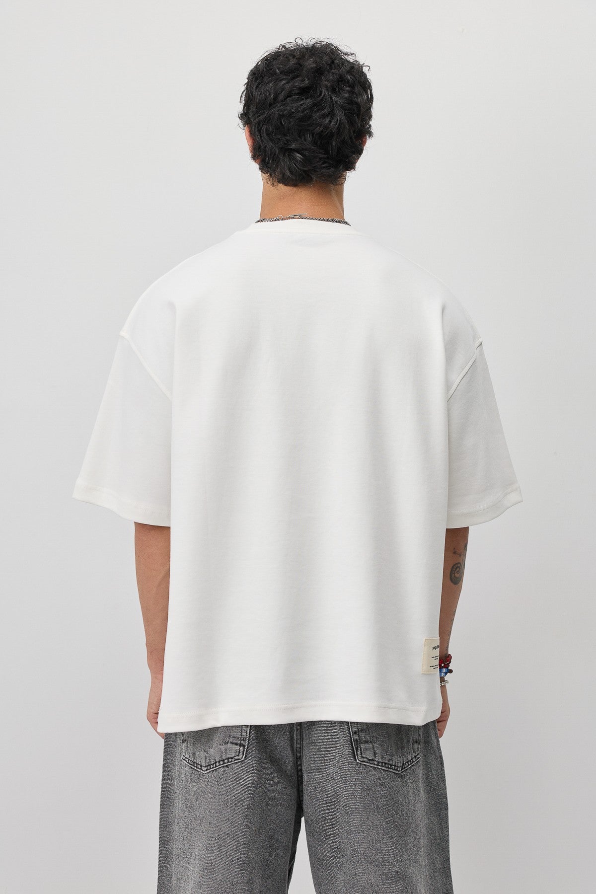 Oversized T-Shirt with Printed Label