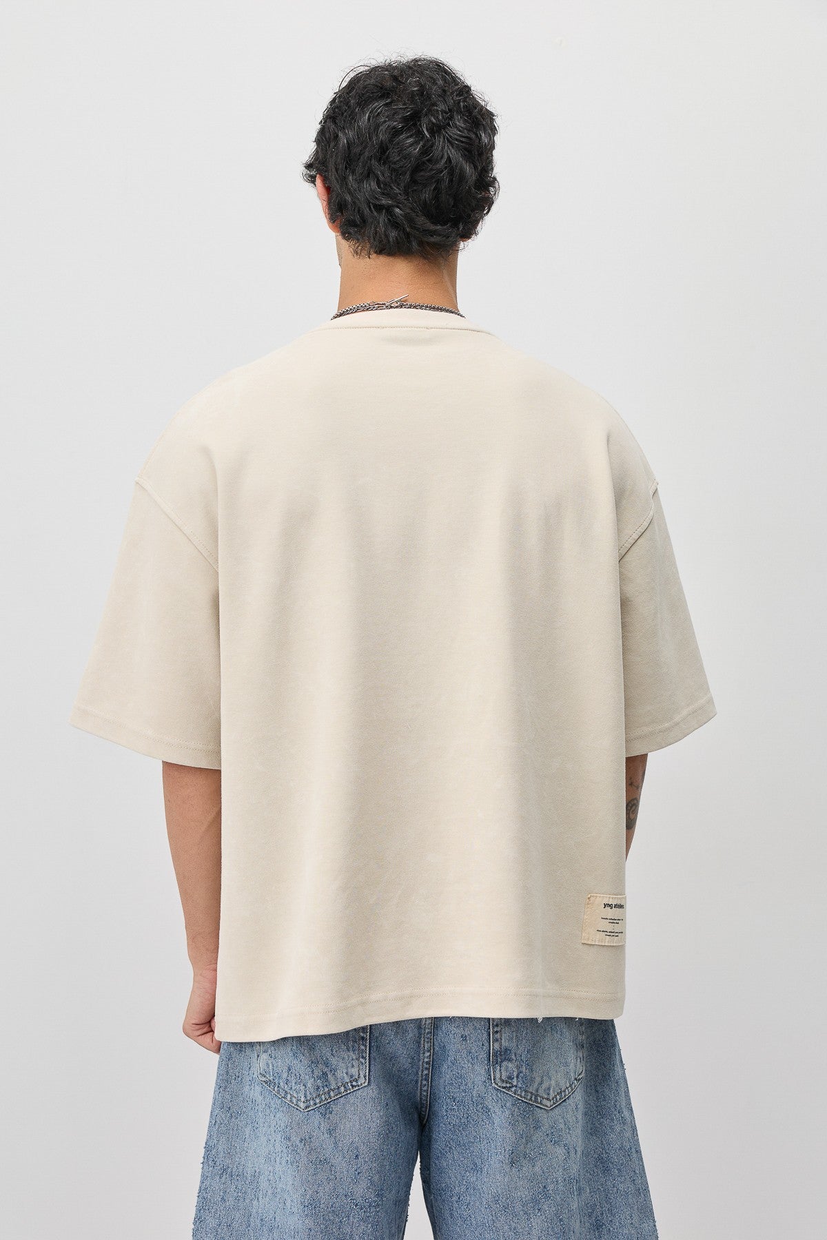 Oversized T-Shirt with Printed Label