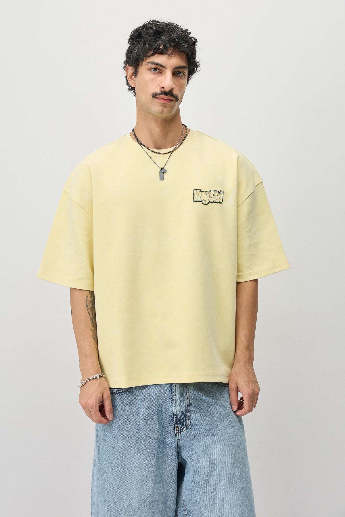 Oversized T-Shirt with Printed Label