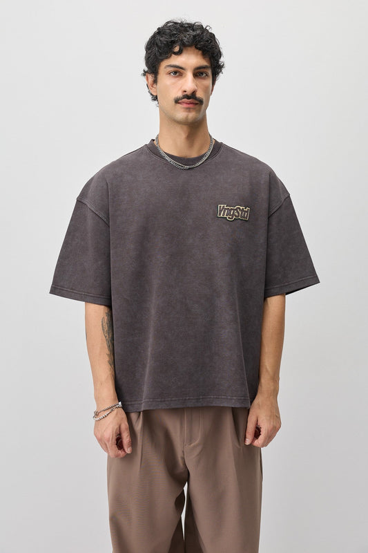 Oversized T-Shirt with Printed Label