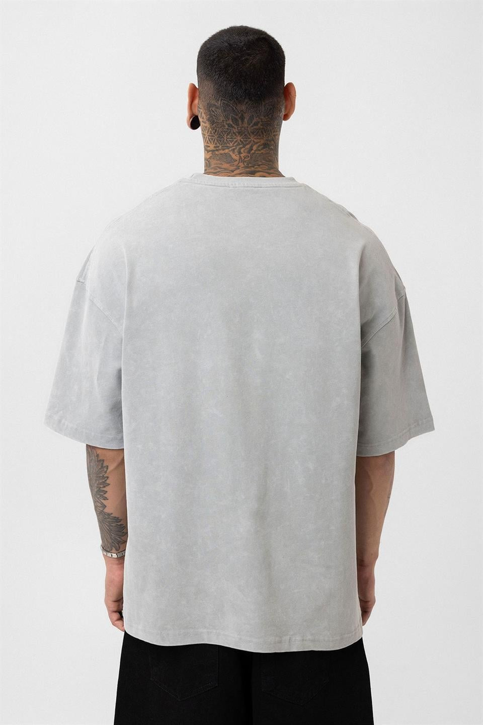 Oversized T-Shirt with Washed Chain Detail