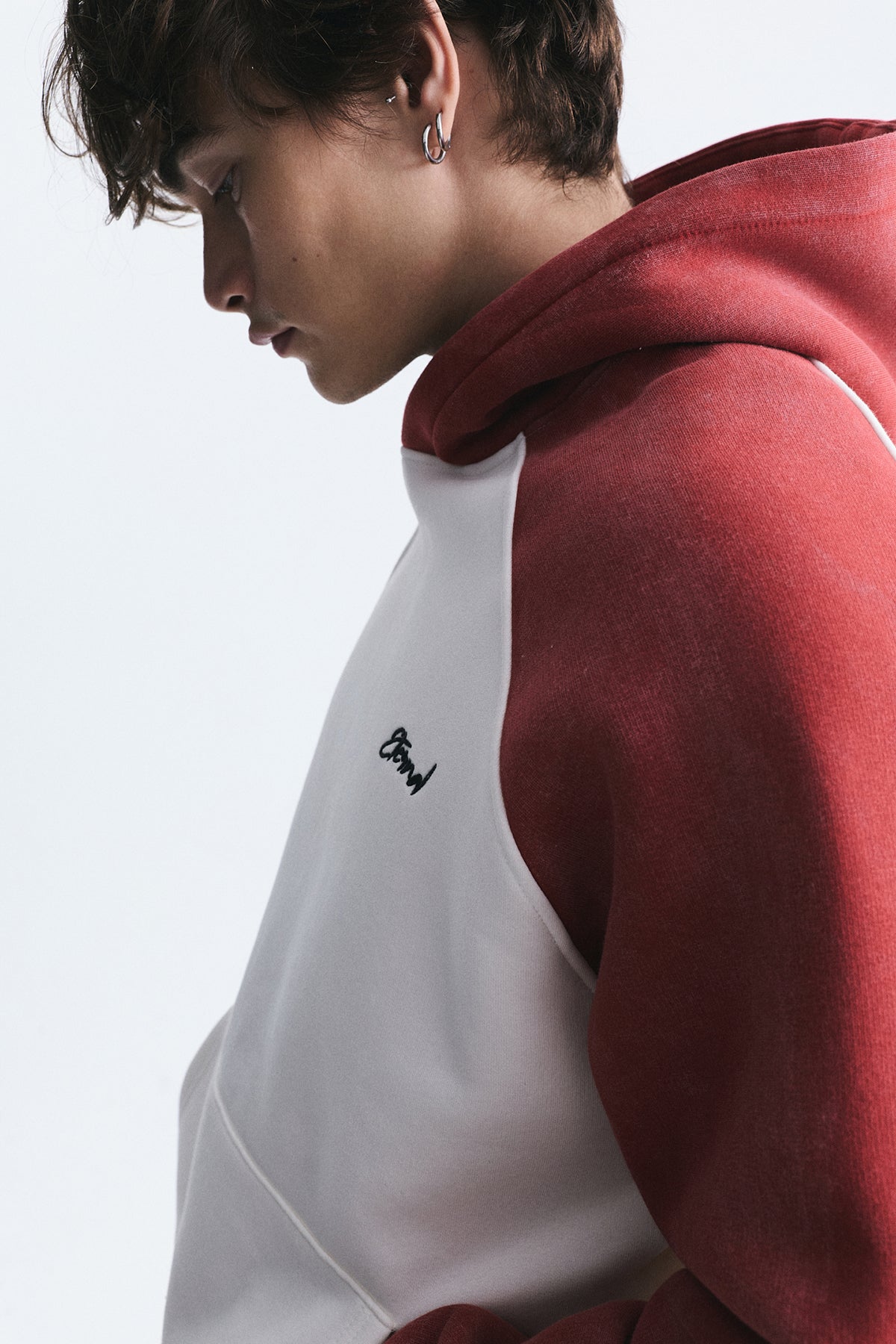 Color-Blocked Hooded Sweatshirt