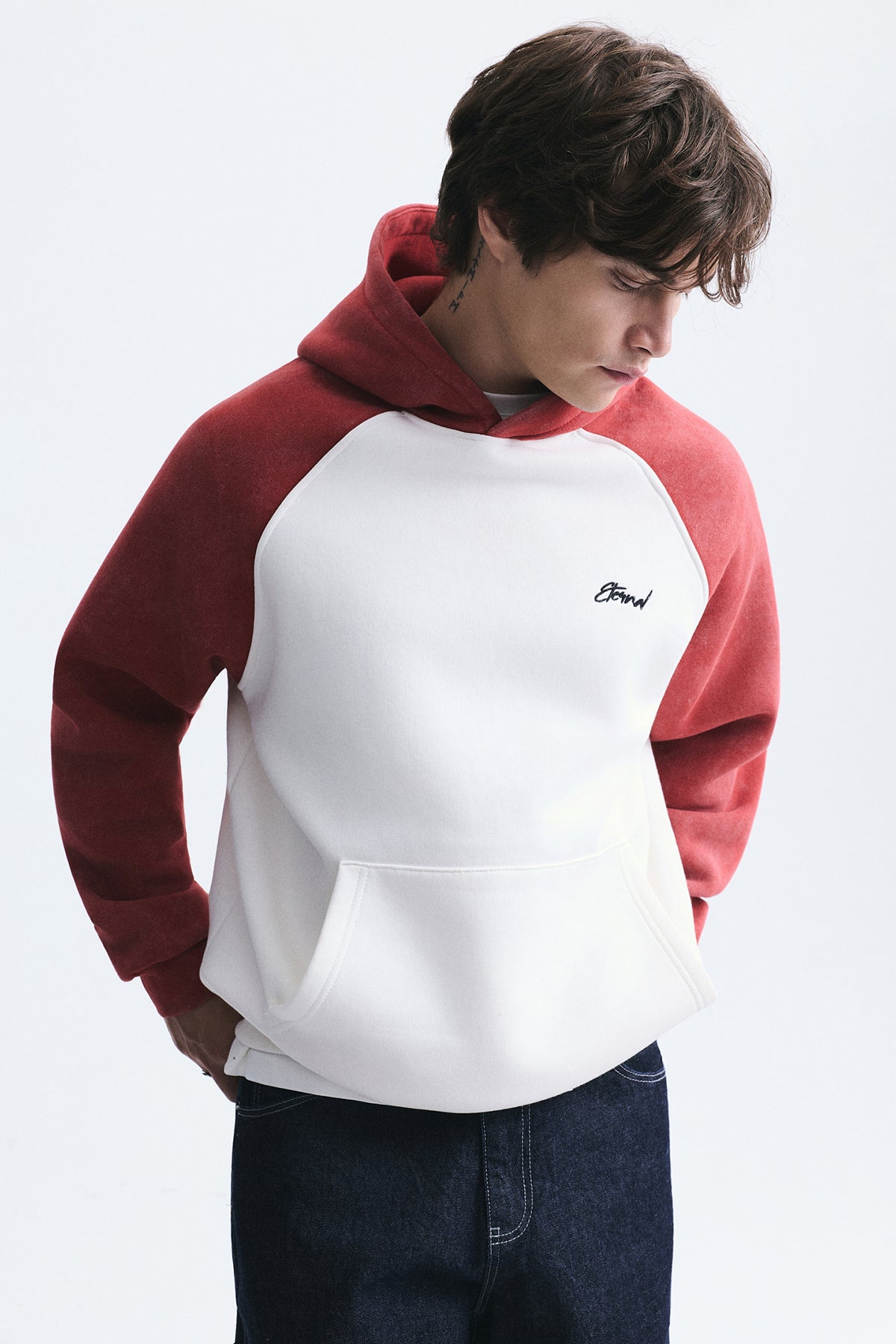Color-Blocked Hooded Sweatshirt
