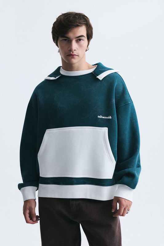 Block-Color Oversized Sweatshirt