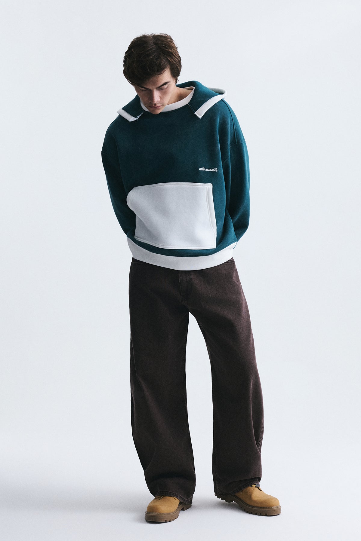Block-Color Oversized Sweatshirt