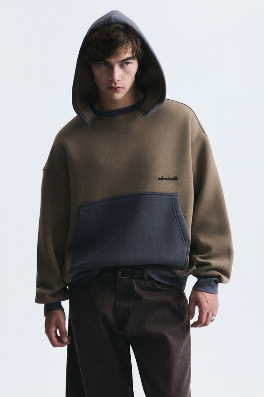 Block-Color Oversized Sweatshirt