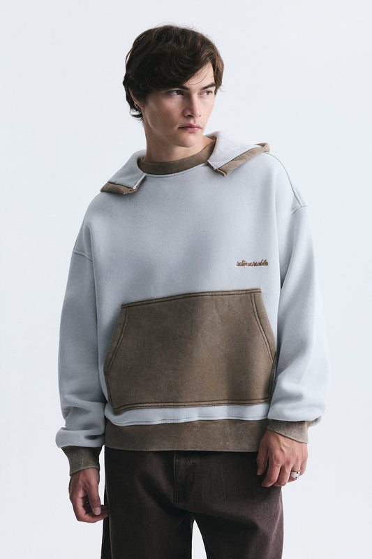 Block-Color Oversized Sweatshirt