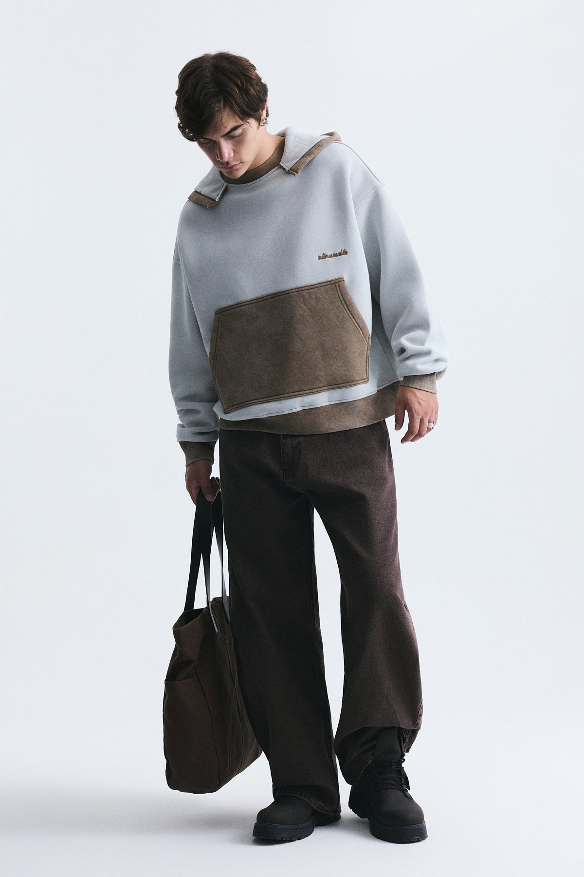 Block-Color Oversized Sweatshirt