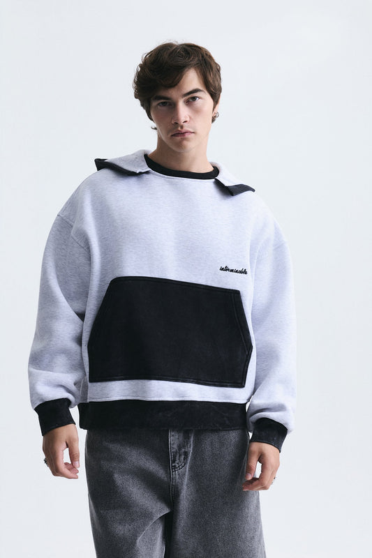 Block-Color Oversized Sweatshirt