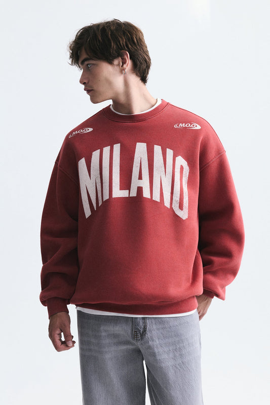 Milan-Printed Oversized Sweatshirt