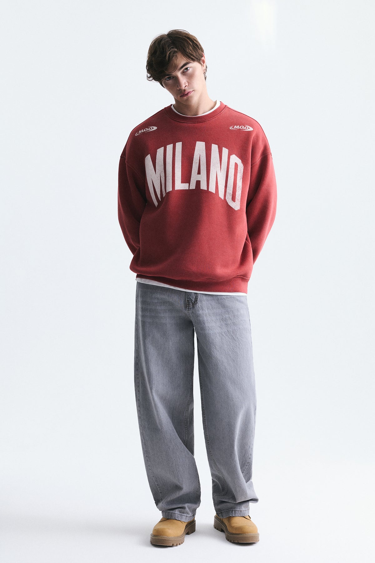 Milan-Printed Oversized Sweatshirt