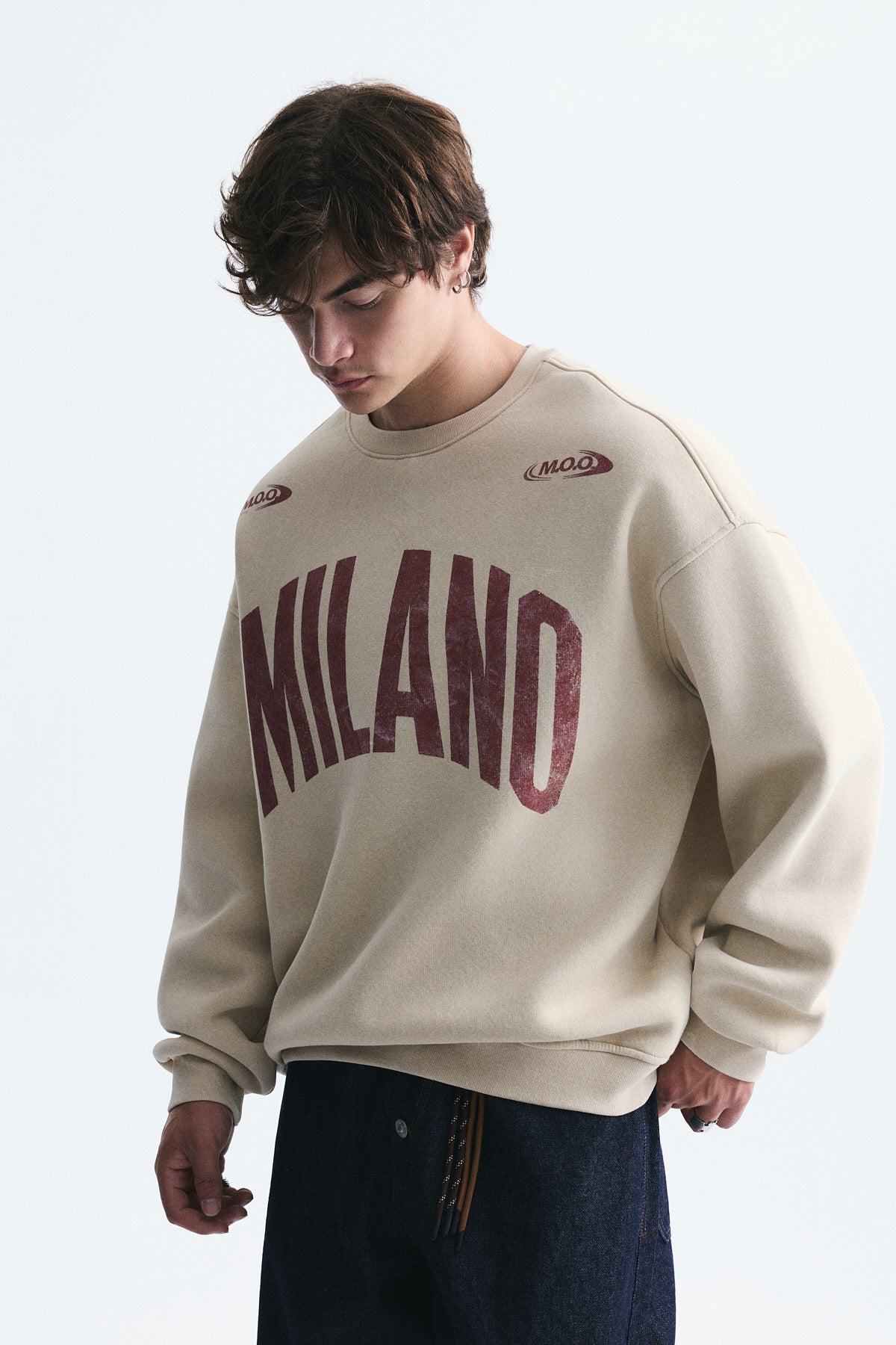 Milan-Printed Oversized Sweatshirt