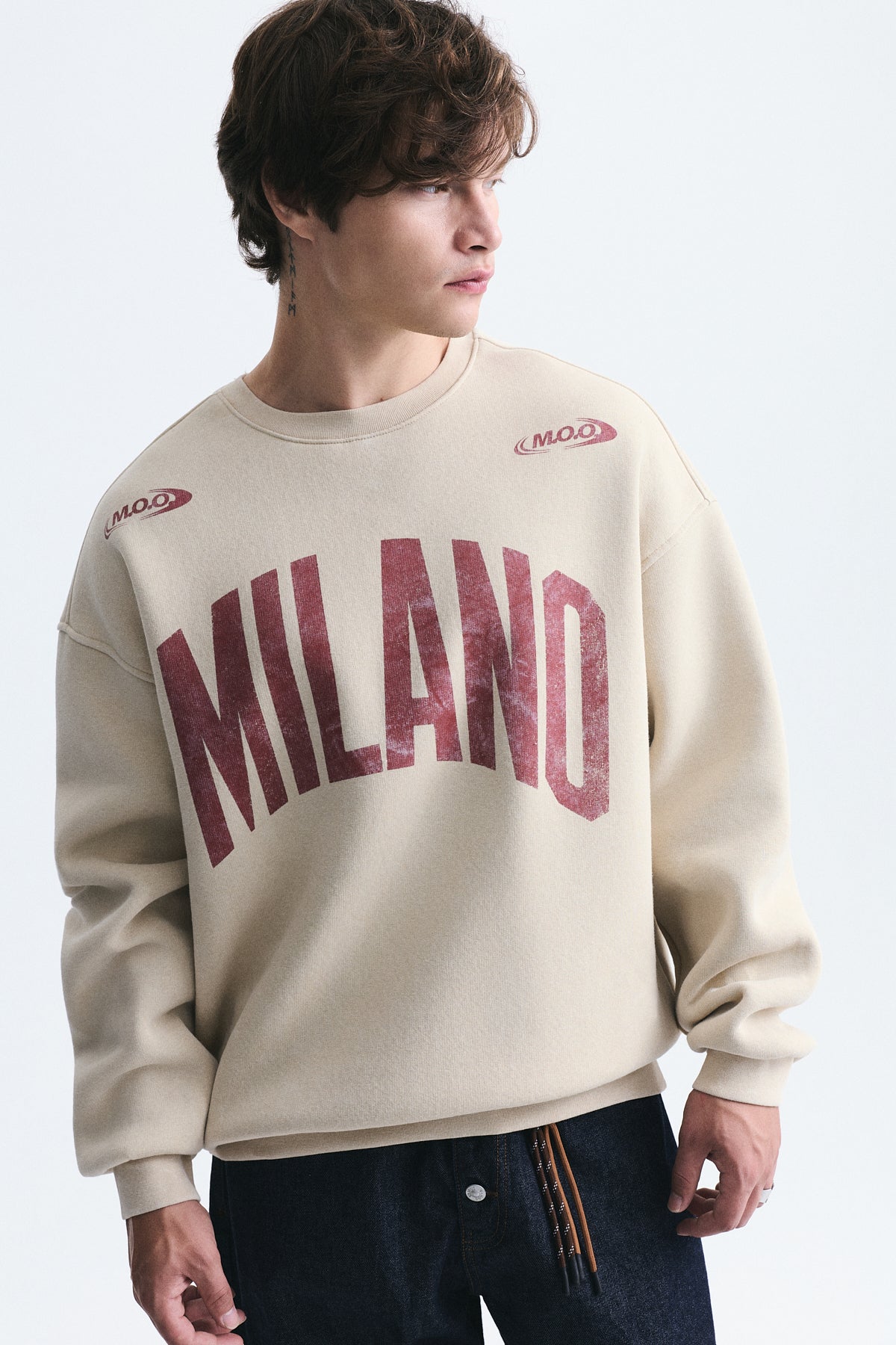 Milan-Printed Oversized Sweatshirt