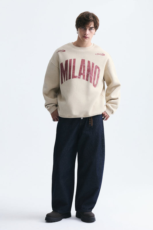 Milan-Printed Oversized Sweatshirt
