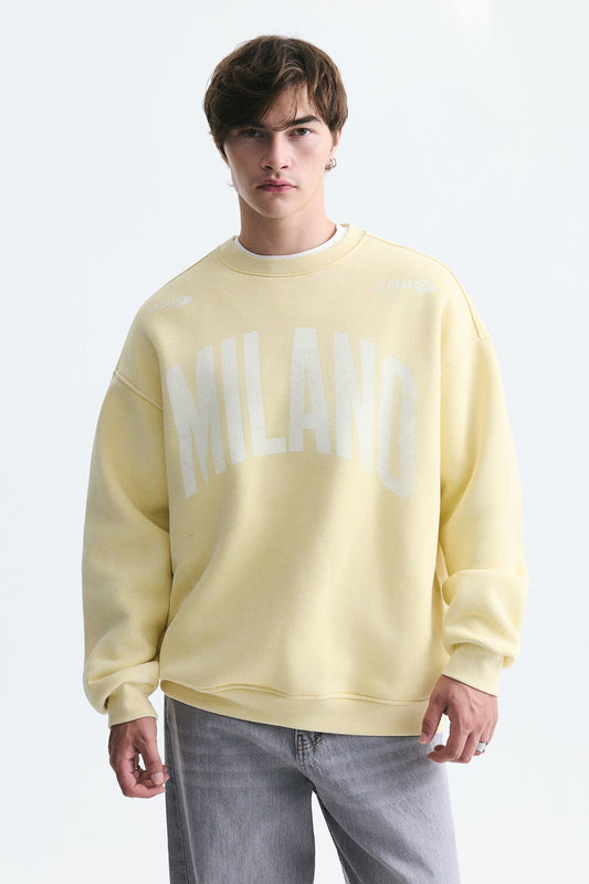 Milan-Printed Oversized Sweatshirt