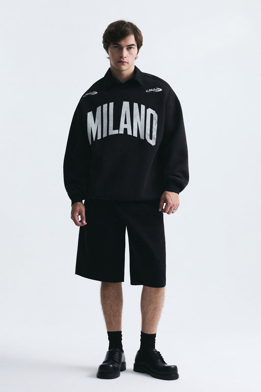 Milan-Printed Oversized Sweatshirt
